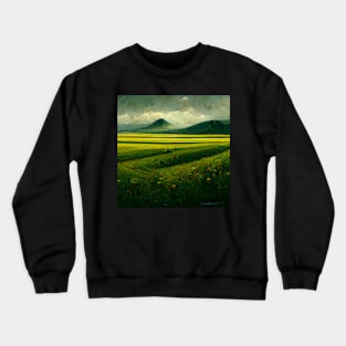 Peaceful Yellow Field | Maze Crewneck Sweatshirt